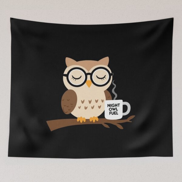 Item preview, Hoo Needs Sleep Anyway? designed and sold by Aetheriswork.