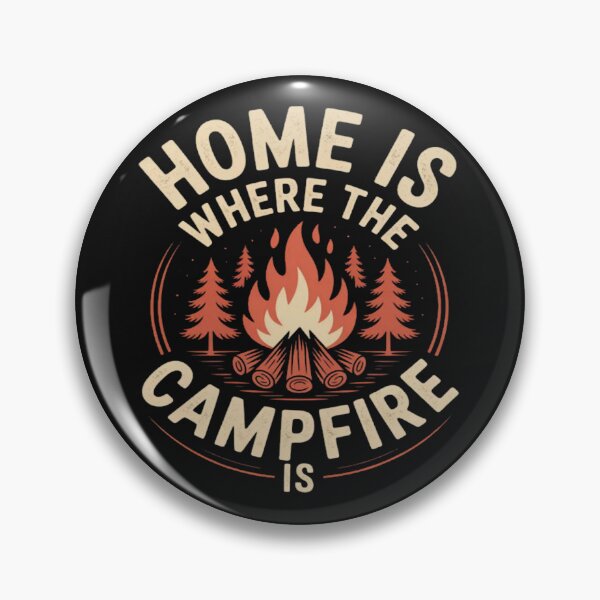 Item preview, Campfire Home Where Camping Adventure Bonfire designed and sold by CraftyCuttable.