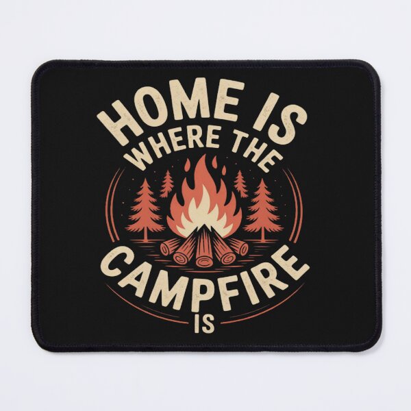 Item preview, Campfire Home Where Camping Adventure Bonfire designed and sold by CraftyCuttable.