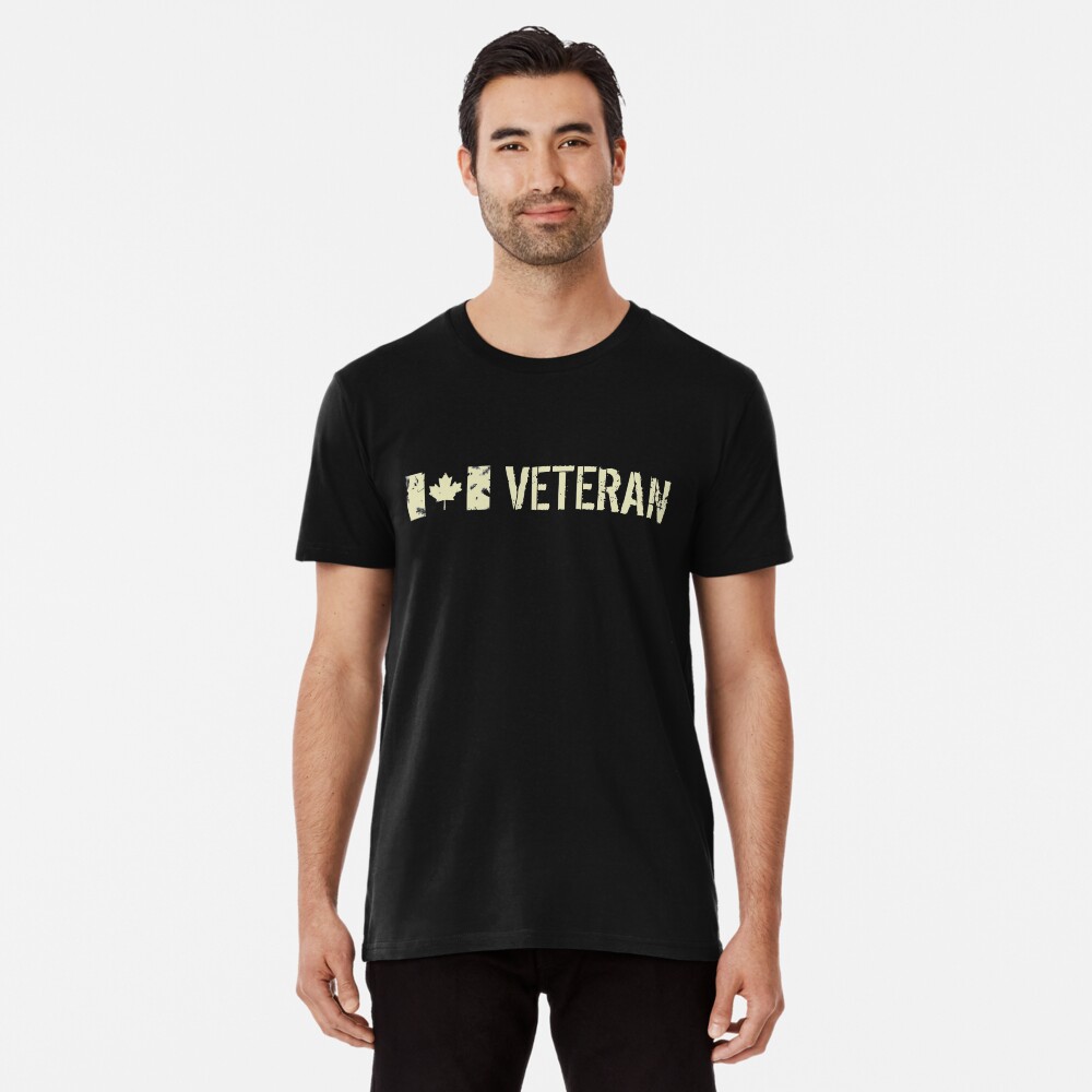 "Canadian Military Veteran (Black Flag)" Tshirt by MilitaryCandA Redbubble