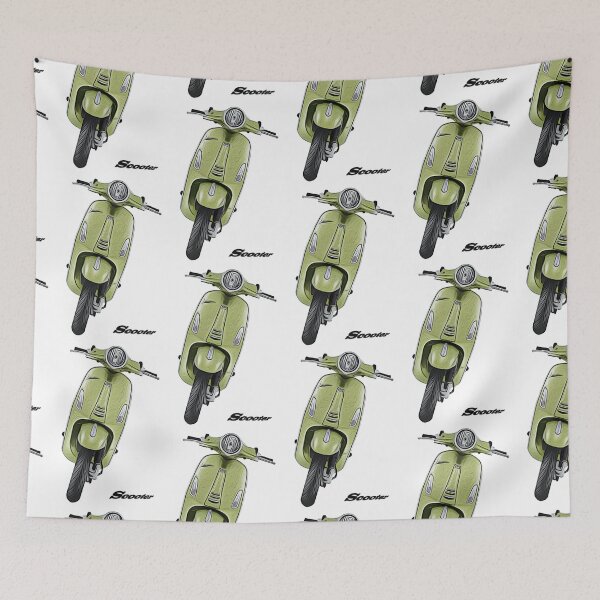 Item preview, Retro Scooter in Green designed and sold by Huskyyy Designs.