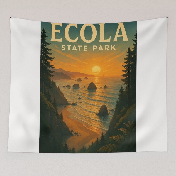 Item preview, Ecola State Park Sunset Oregon Coast View designed and sold by Places On Earth.