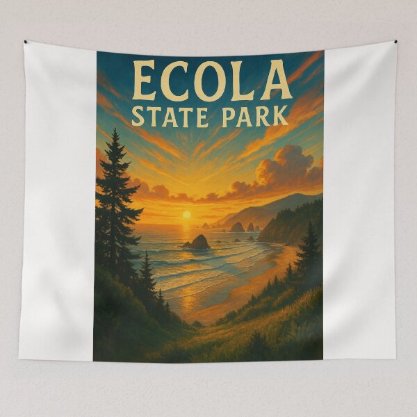 Item preview, Ecola State Park Sunset Cannon Beach View Oregon Coast designed and sold by Places On Earth.