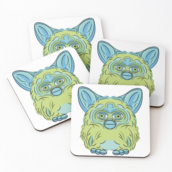 Item preview, Green and blue Furby  designed and sold by MusingsArtDesigns.