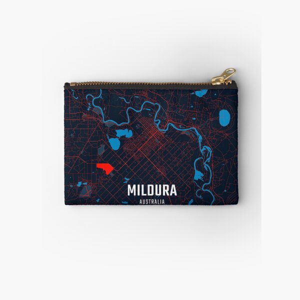 Item preview, Mildura Red & Blue Minimalist Map designed and sold by HomeLivingCo.