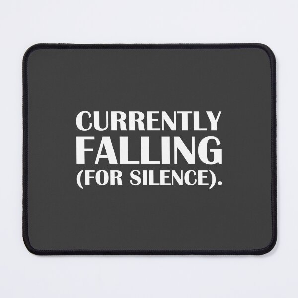 Item preview, Currently Falling (for Silence). / Introvert Joke Funny T-Shirt Label designed and sold by introvertvibes.