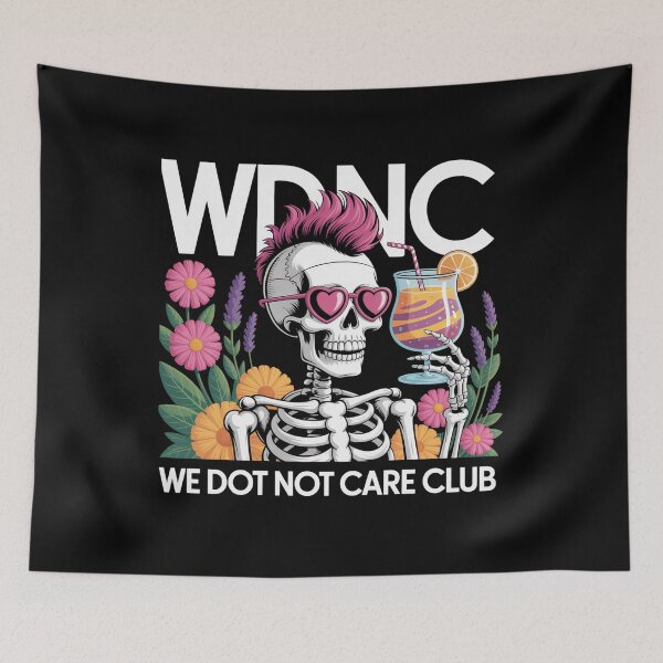 Item preview, Skeleton Girl We Do Not Care Club designed and sold by SlogariArt.