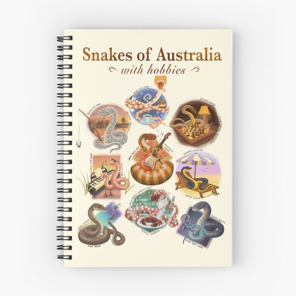 Item preview, Snakes of Australia - with hobbies designed and sold by StinaDraws.