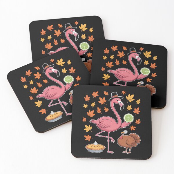 Item preview, Thanksgiving Pilgrim Flamingo Fall Autumn designed and sold by BiellaSar.
