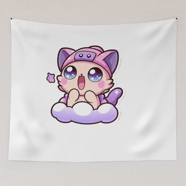 Item preview, kawaii cat on coild cite chibi animal art  designed and sold by TeeMoods.