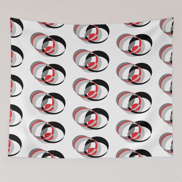 Item preview, Circles in Red Grey and Black designed and sold by j-tippens-art.