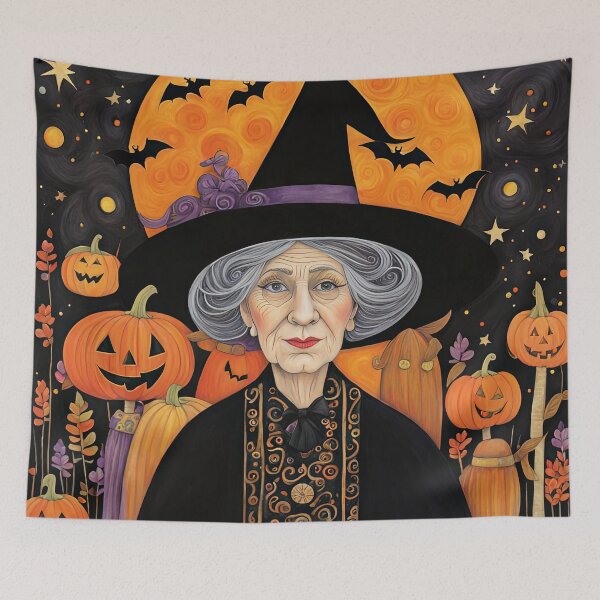 Item preview, Pensioner dressed as Witch for Halloween designed and sold by Colin Bentham.