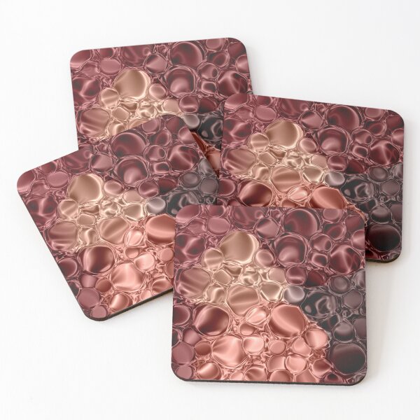 Item preview, Metallic Red Bubble Texture: Abstract Glossy Organic Pattern designed and sold by Vikiink.