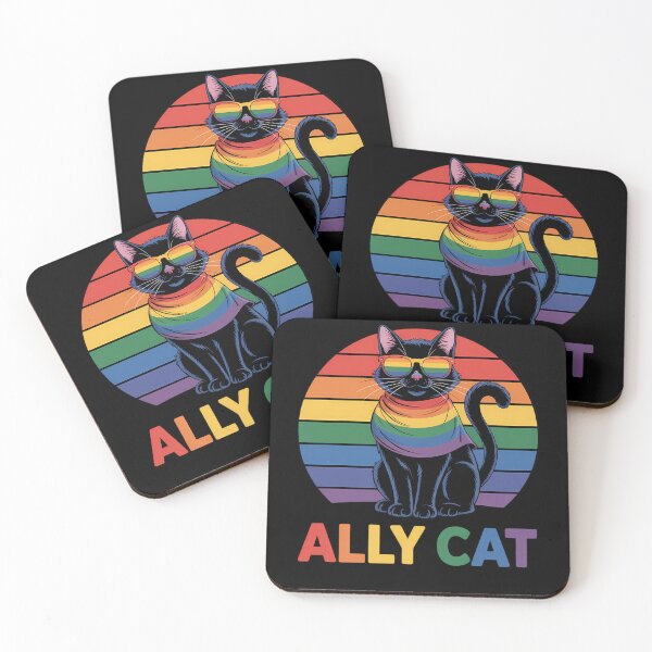 Item preview, LGBT Ally Cat Be Kind Gay Rainbow Funny LGBTQ Flag Gay Pride designed and sold by Formatage.
