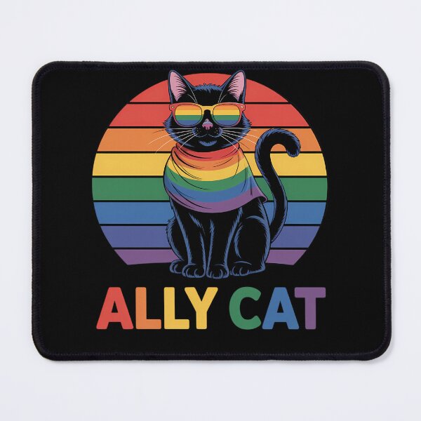 Item preview, LGBT Ally Cat Be Kind Gay Rainbow Funny LGBTQ Flag Gay Pride designed and sold by Formatage.