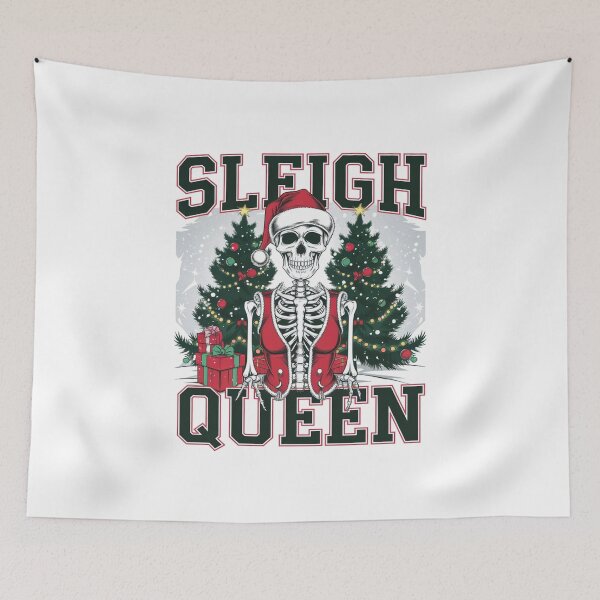 Item preview, Sleigh Queen T-Shirt | Festive Christmas Typography Tee | Cozy Red & White Holiday Gift for Women | Minimal Xmas Winter Outfit designed and sold by sweary12.