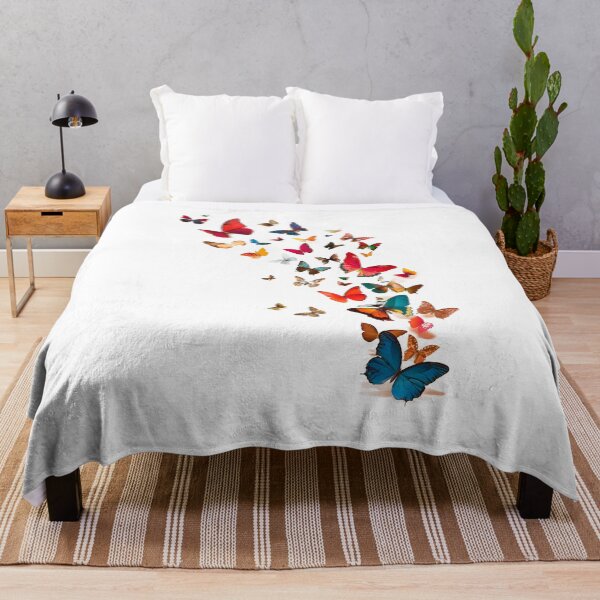 Item preview, Colorful motley butterflies with white background in fashionable natural style designed and sold by Encreable.