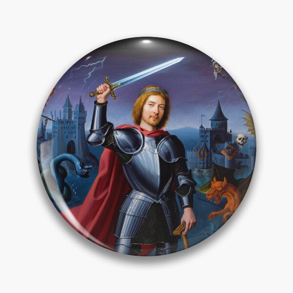 Item preview, The Hallowed Knight  - medieval style classical artwork designed and sold by Vintage Designs +.