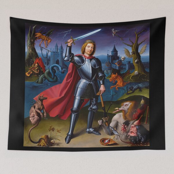 Item preview, The Hallowed Knight  - medieval style classical artwork designed and sold by Vintage Designs +.