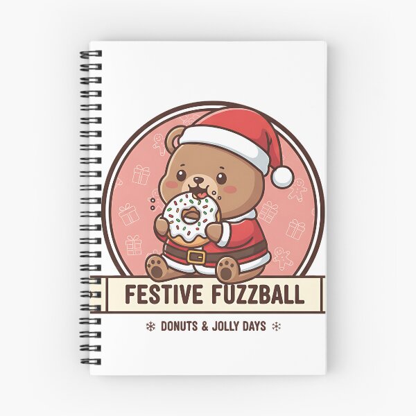 Item preview, Funny Chibi Bear Eating Christmas Donut – Cute Kawaii Holiday Bear Design   designed and sold by meesub.