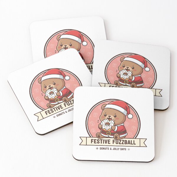 Item preview, Funny Chibi Bear Eating Christmas Donut – Cute Kawaii Holiday Bear Design   designed and sold by meesub.