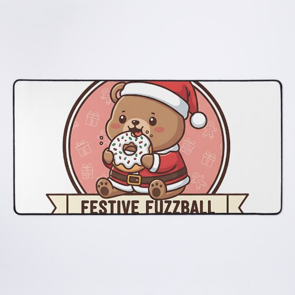 Item preview, Funny Chibi Bear Eating Christmas Donut – Cute Kawaii Holiday Bear Design designed and sold by meesub.