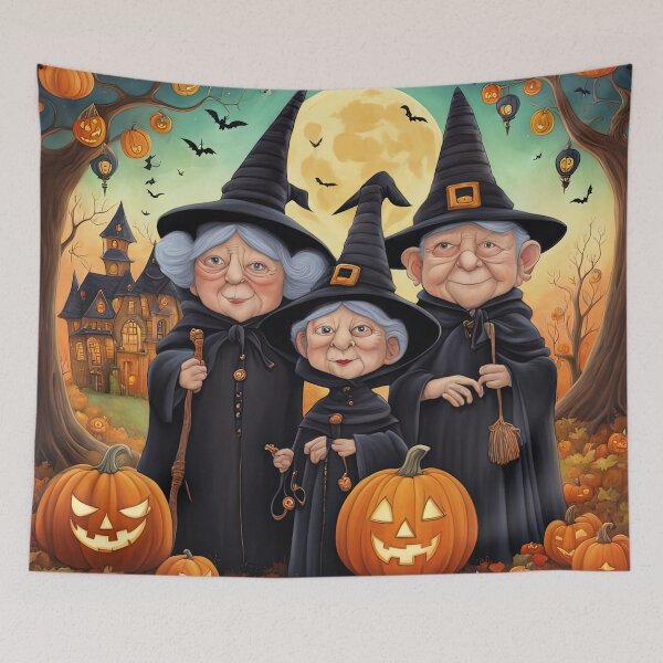 Item preview, Pensioners dressed as Witches for Halloween designed and sold by Colin Bentham.