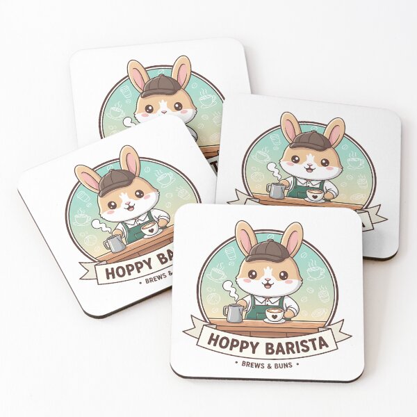 Item preview, Chibi Bunny Barista – Cute Kawaii Coffee Rabbit Illustration for Merch designed and sold by meesub.
