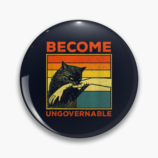 Item preview, Become Ungovernable - Black Cat Biting Hand Funny Active  designed and sold by Rusiaamber.
