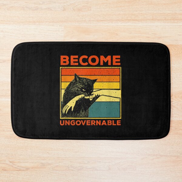 Item preview, Become Ungovernable - Black Cat Biting Hand Funny Active  designed and sold by Rusiaamber.