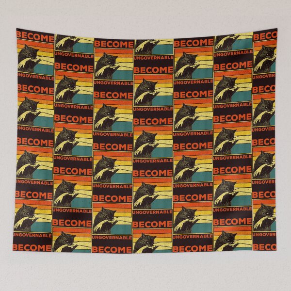 Item preview, Become Ungovernable - Black Cat Biting Hand Funny Active  designed and sold by Rusiaamber.