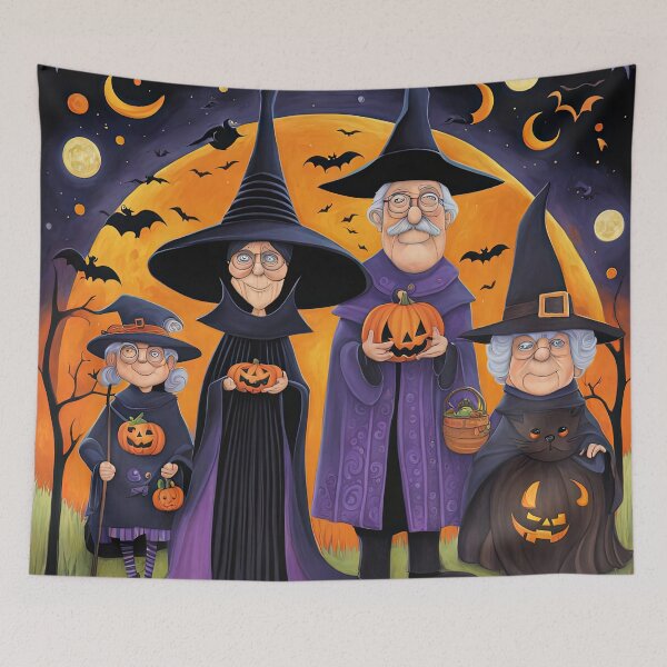 Item preview, Pensioners dressed as Witches for Halloween designed and sold by Colin Bentham.