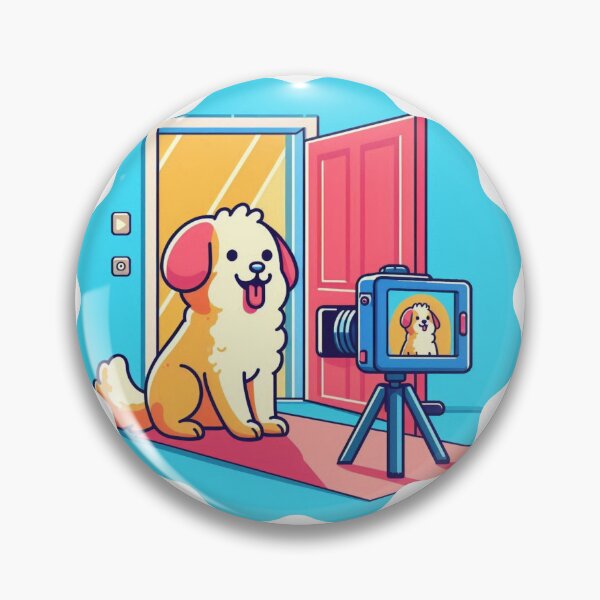 Item preview, Dogfluencer at Home: Dog Posing for Vlog or Video - Humor Design Famous Pet and Social Media designed and sold by DibuHumor.
