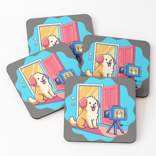 Item preview, Dogfluencer at Home: Dog Posing for Vlog or Video - Humor Design Famous Pet and Social Media designed and sold by DibuHumor.