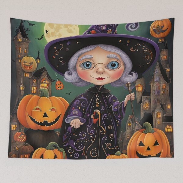 Item preview, Pensioner dressed as a Witch for Halloween designed and sold by Colin Bentham.