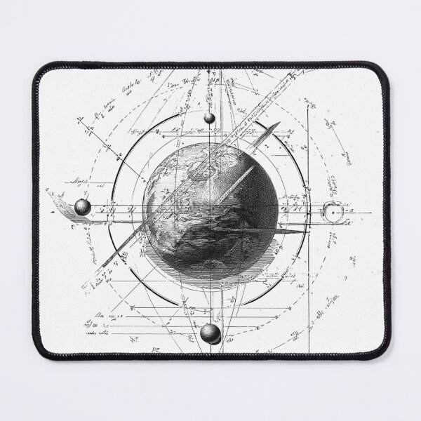 Item preview, Planetas geométricos abstractos en diseño cósmico en blanco y negro con cosmos blanco. designed and sold by Encreable.