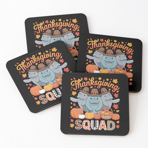 Item preview, Thanksgiving Squad Three Cute Manatees Fall Pumpkins Lover designed and sold by August4Laughs25.