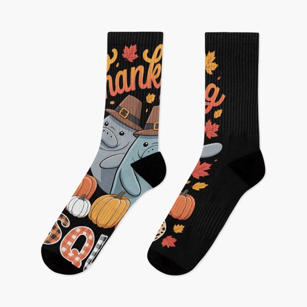 Item preview, Thanksgiving Squad Three Cute Manatees Fall Pumpkins Lover designed and sold by August4Laughs25.