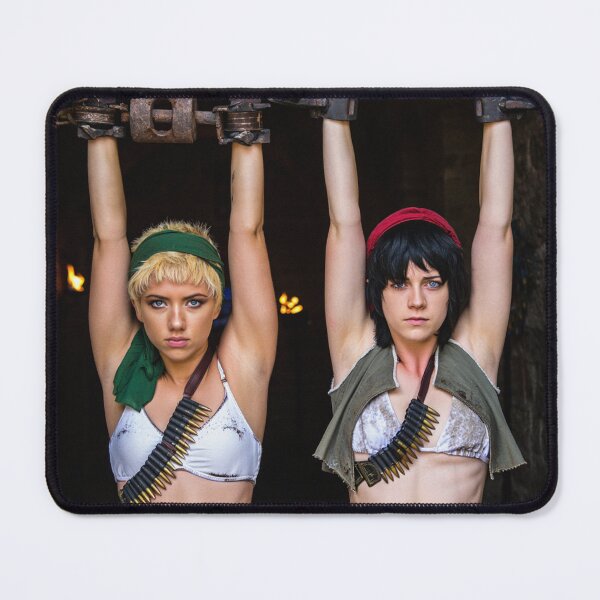 Item preview, Two captive fantasy post apocalyptic warrior women art photo designed and sold by Vintage Designs +.