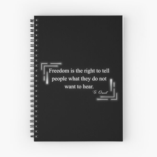 Item preview, G. Orwell, Unforgettable Quotes by Famous Writers, Literary Quotes, Inspirational Author Sayings, Classic Literature Gift Idea designed and sold by chipmuckdesignn.