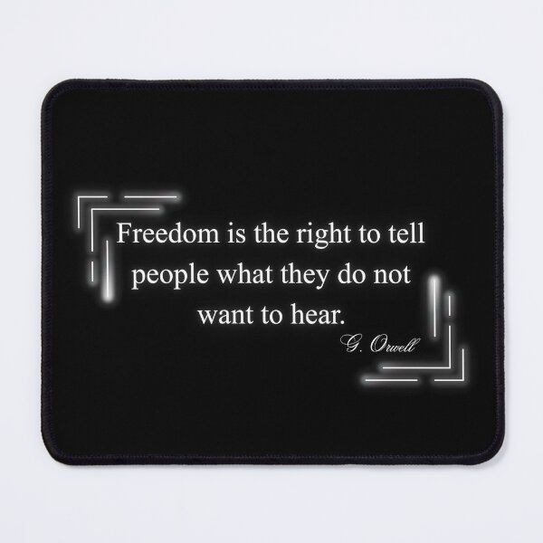 Item preview, G. Orwell, Unforgettable Quotes by Famous Writers, Literary Quotes, Inspirational Author Sayings, Classic Literature Gift Idea designed and sold by chipmuckdesignn.