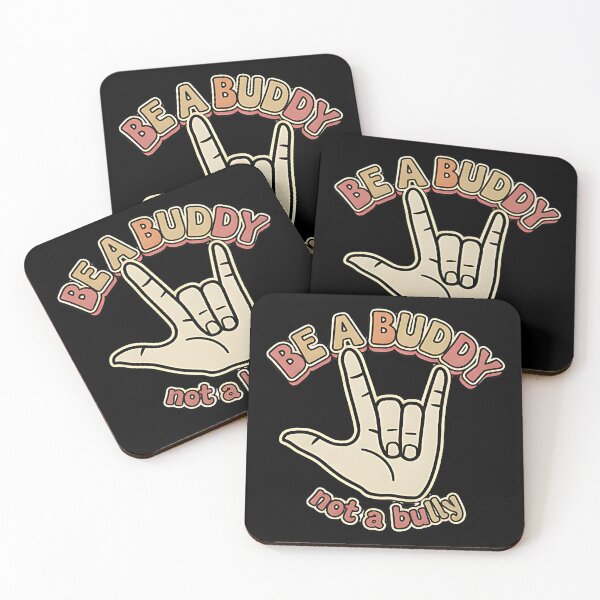 Item preview, Be a Buddy Not a Bully kindness awareness sign language positive friendship message designed and sold by ArtDesignTp.