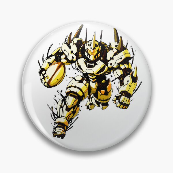Item preview, Futuristic Yellow Mecha Robot Warrior | Sci-Fi Anime Mech | Cyberpunk Robot Armor Illustration designed and sold by Graphic Botique.