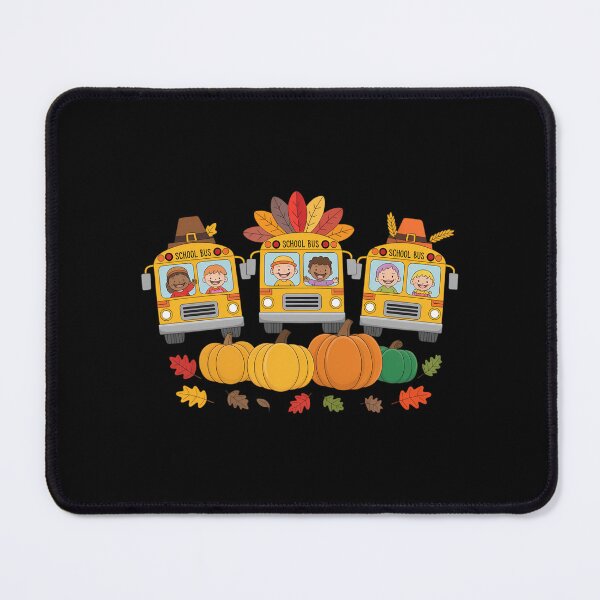 Item preview, Thanksgiving Three Cute School Buses As Turkey Autumn Driver designed and sold by August4Laughs25.