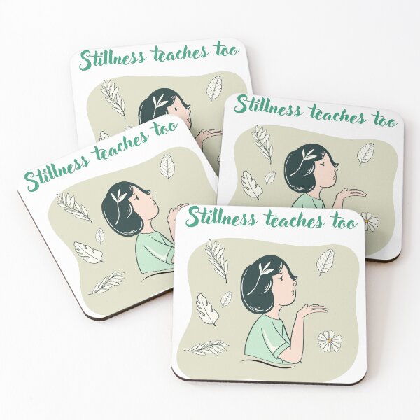 Item preview, Stillness Teaches Too – Aesthetic Calm Girl with Nature, Leaves & Flowers Self-Care Tee designed and sold by YasirHamidDesigns .