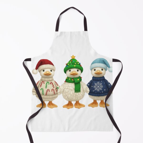 Artikelvorschau, Gehäkeltes Weihnachtsenten-Shirt | Niedliches gestricktes Gänsepullover-T-Shirt | Gemütliches Weihnachtstier-Design | Festliches Winterenten-Geschenk für Häkelliebhaber entworfen und verkauft von Rio77 Styles.