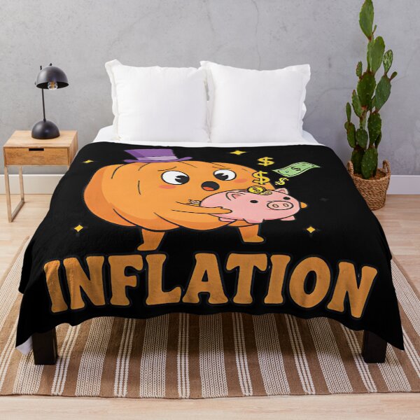 Item preview, Inflation funny pumpkin piggy bank money humor economy halloween parody design designed and sold by ArtDesignTp.