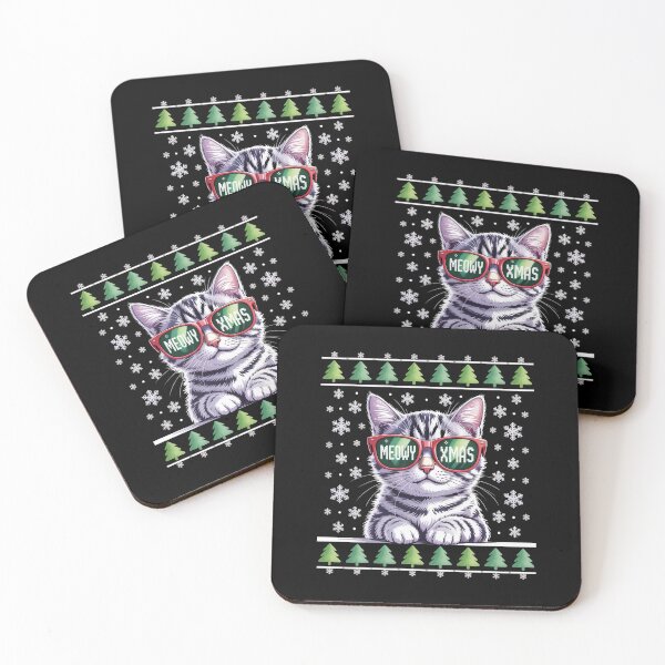 Item preview, Cat With Sunglasses Meowy Ugly Christmas designed and sold by Patricsselin.