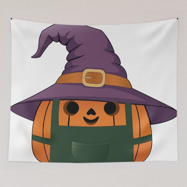 Item preview, Pumpkin farmer in hat designed and sold by lu-print-design.