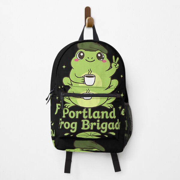 Item preview, Portland Frog Brigade funny frog design retro vintage humor animal art designed and sold by ArtDesignTp.